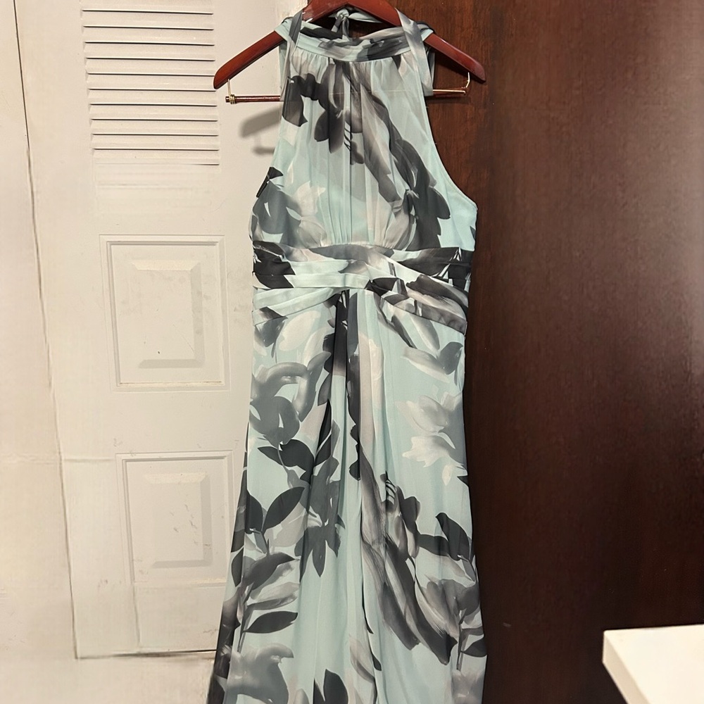 Elegant Floral Halter Dress